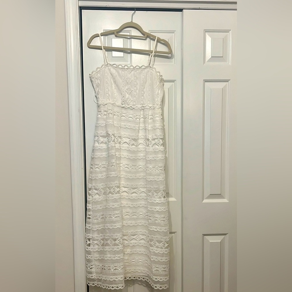 White Dress. Endless Rose Combination Lace Maxi Dress